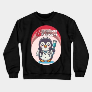 Snowy Symphony, Penguin Crewneck Sweatshirt